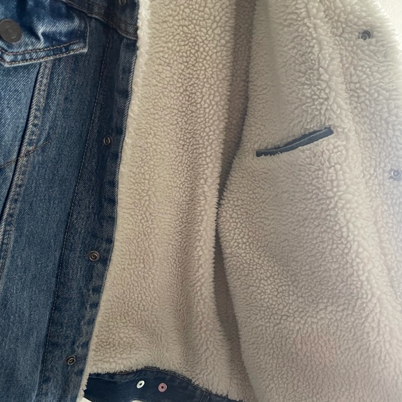LEVI STRAUSS & CO. DENIM SHERPA TRUCKER JACKET SIZE MEDIUM WPL 423 - Picture 6 of 10